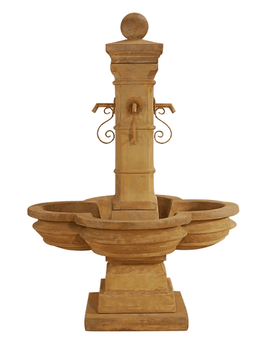 Grand Avignon Courtyard Outdoor Cast Stone Garden Fountain For Spouts Fountain Tuscan